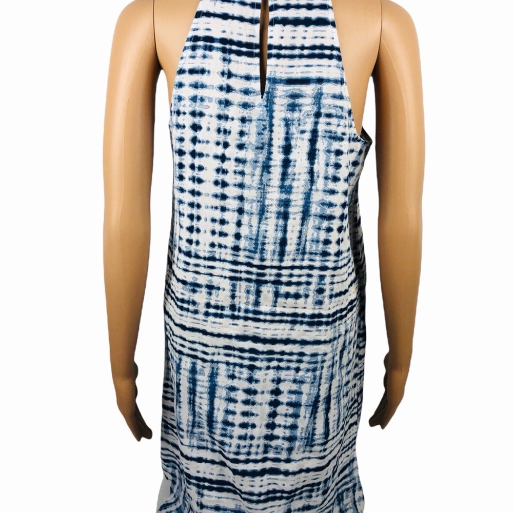 Cynthia Rowley 100% Linen Blue Tie Dye Halter Dress Size S - Picture 4 of 9